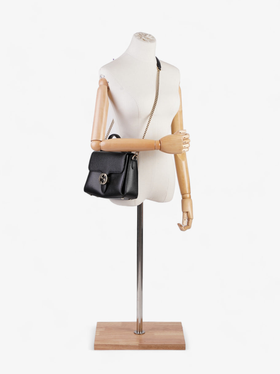 Gucci Interlocking G Shoulder Black Leather Image 2