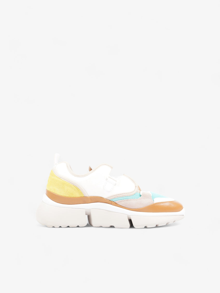 Chloe Sonnie Sneakers White / Turquoise  / Brown Mesh EU 38 UK 5 Image 4