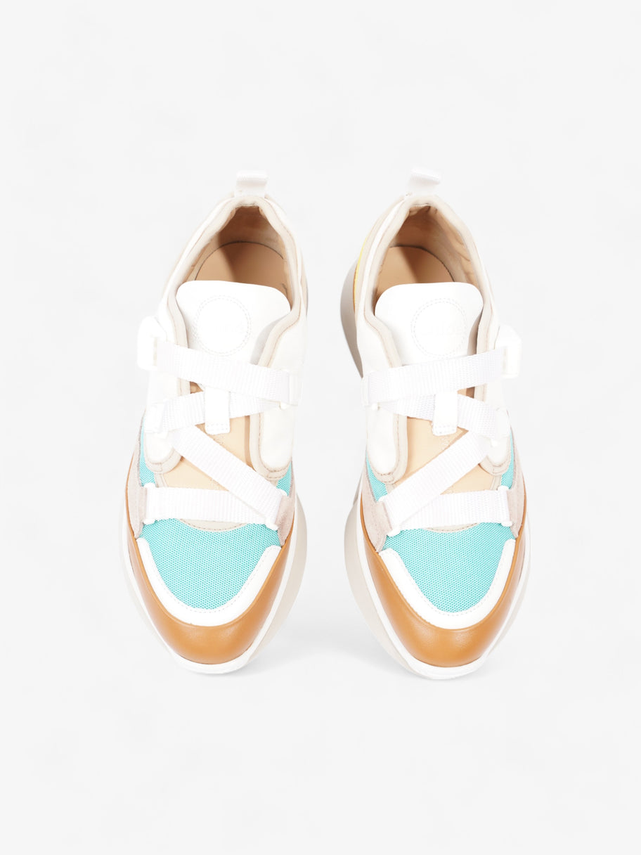 Chloe Sonnie Sneakers White / Turquoise  / Brown Mesh EU 38 UK 5 Image 8