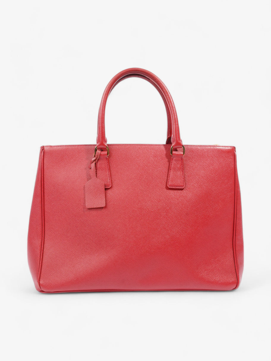 Prada Galleria Double Zip Tote Red Saffiano Leather Large Image 4