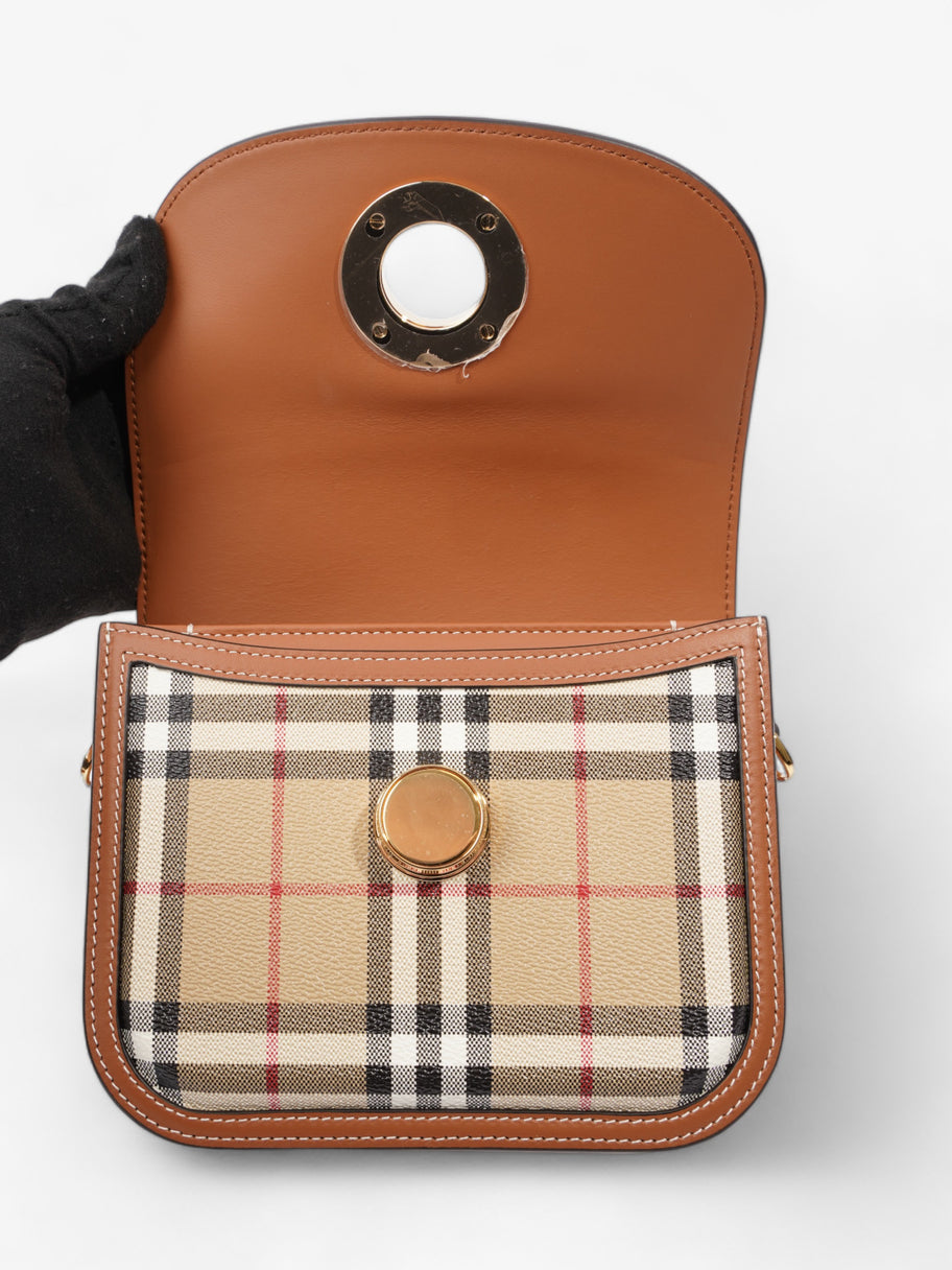 Small Elizabeth Bag Vintage Check / Briar Brown Coated Canvas Small Image 9