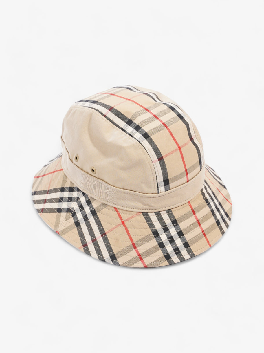 Burberry Supernova Check Bucket Hat Honey Beige Cotton Large Image 2