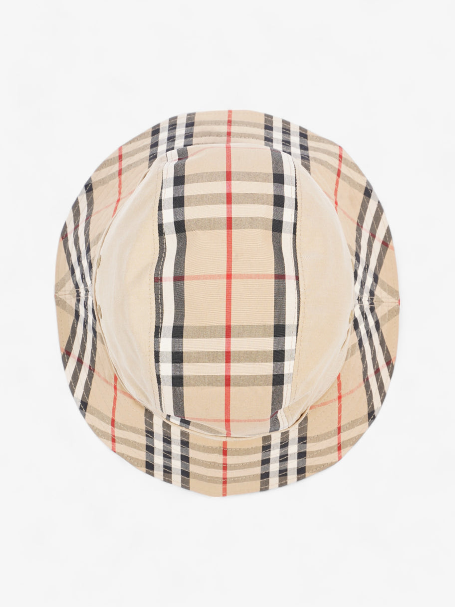 Burberry Supernova Check Bucket Hat Honey Beige Cotton Large Image 6