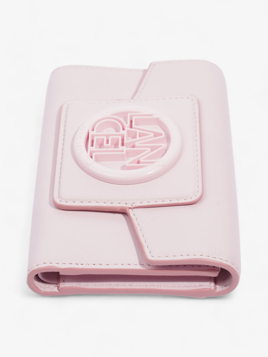 Lancel Roxane Slim Flap Wallet Pink Leather Image 2