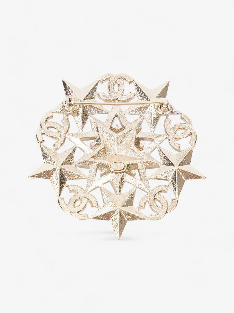 Chanel Crystal Star Burst Brooch Silver Base Metal Image 2