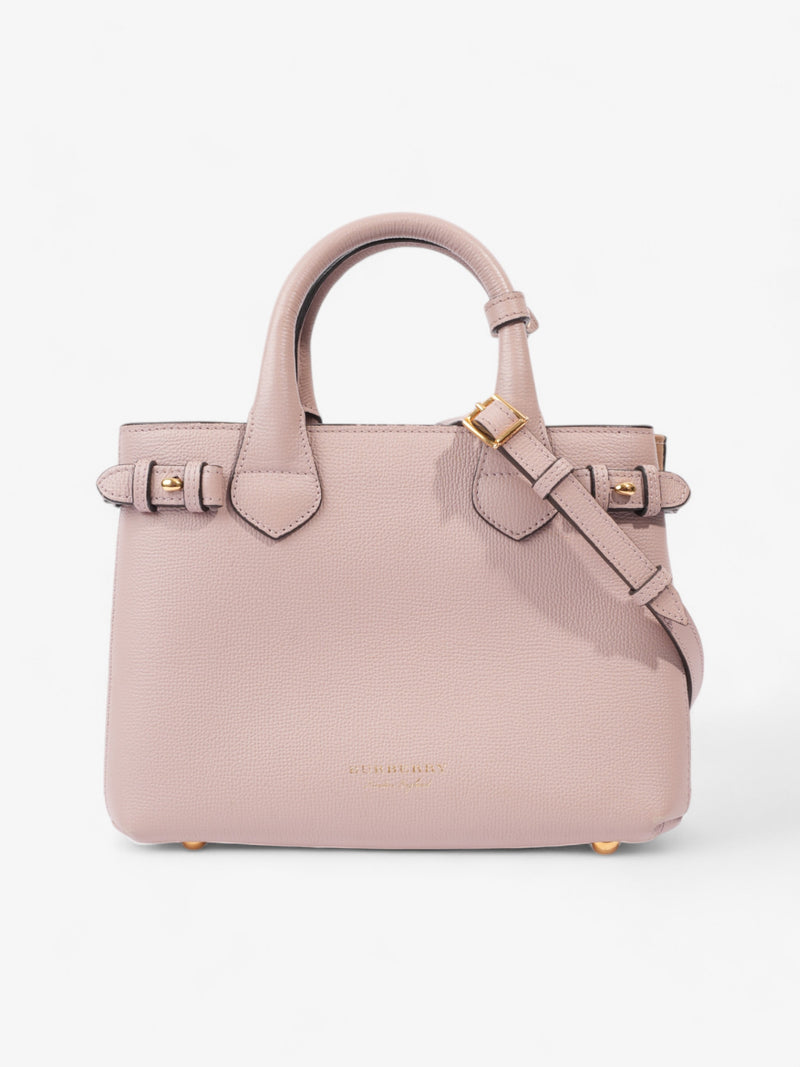  Burberry Banner Bag Pale Orchid / House Check Calfskin Leather Small