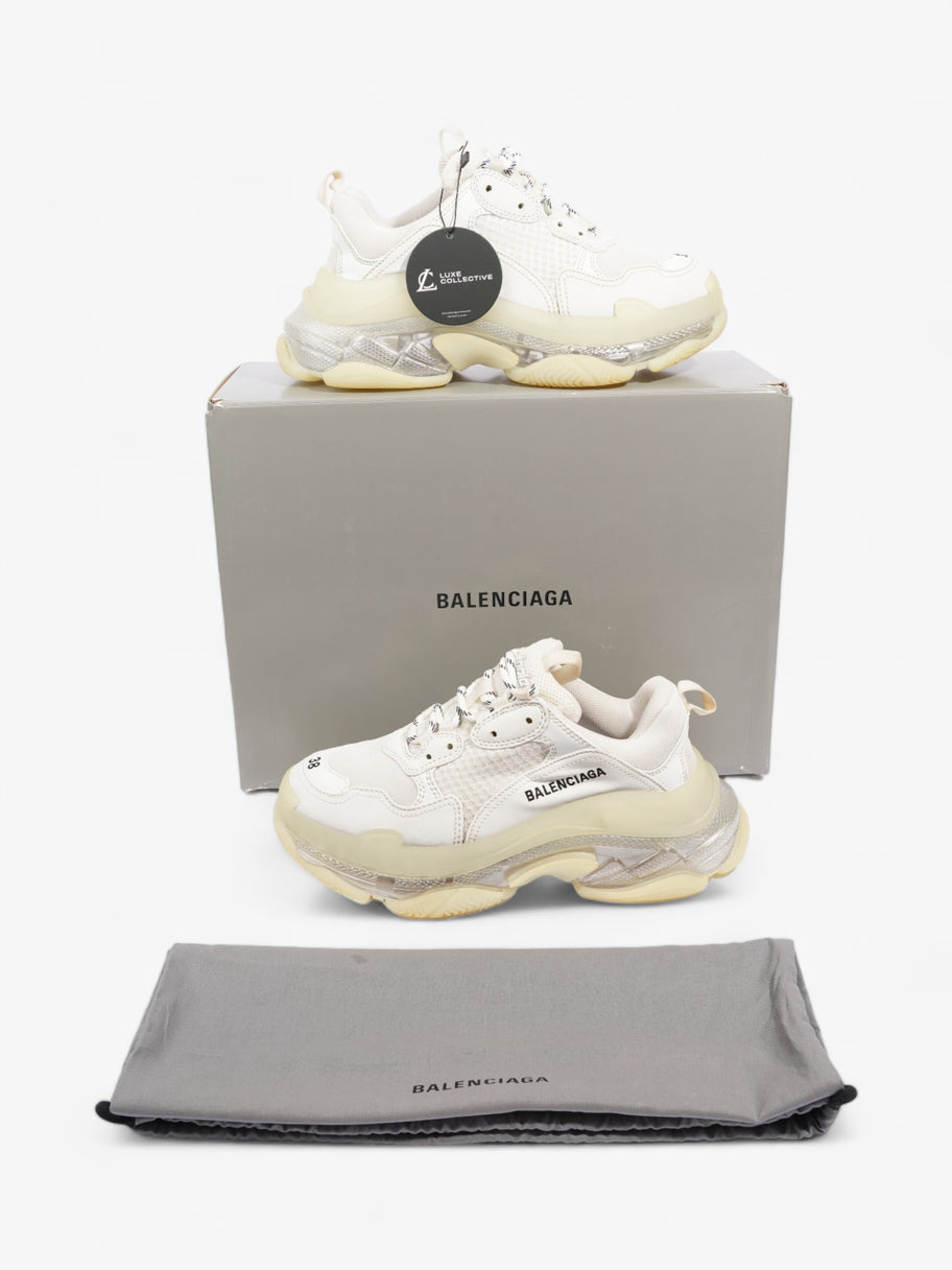 Balenciaga Triple S Clear Sole White / Black Mesh EU 38 UK 5 Image 10