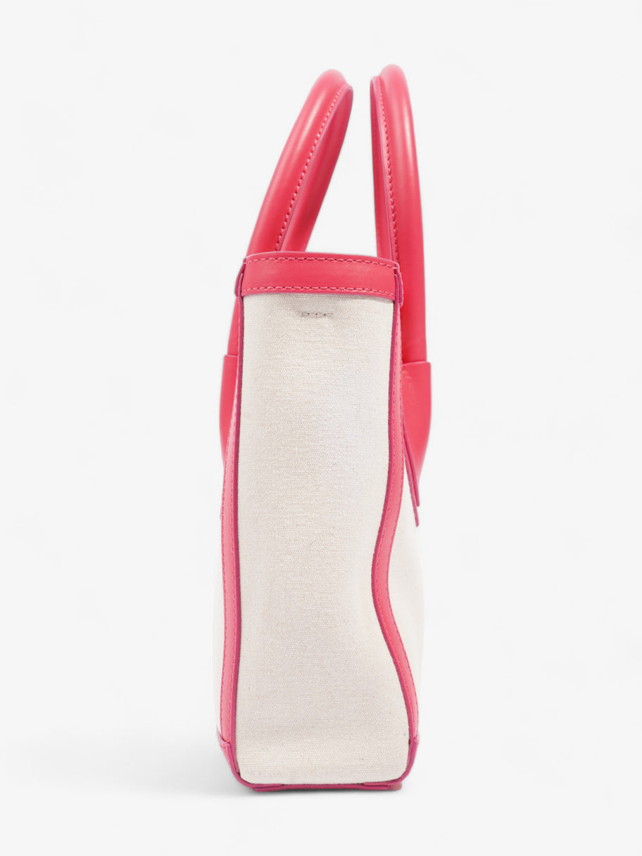 Balmain Shopping Tote Pink / Cream Canvas Image 3