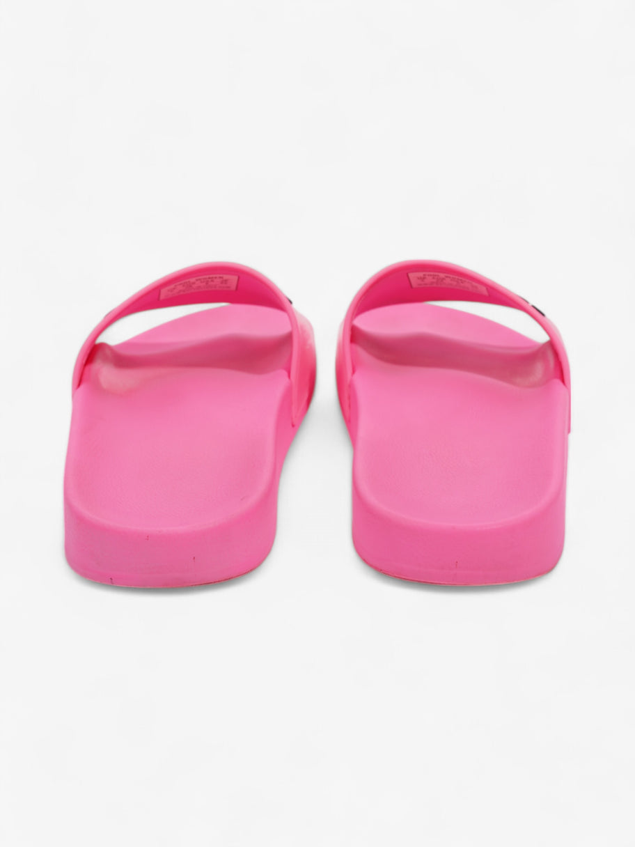 Balenciaga Logo Slides Pink / Black Rubber EU 38 UK 5 Image 6