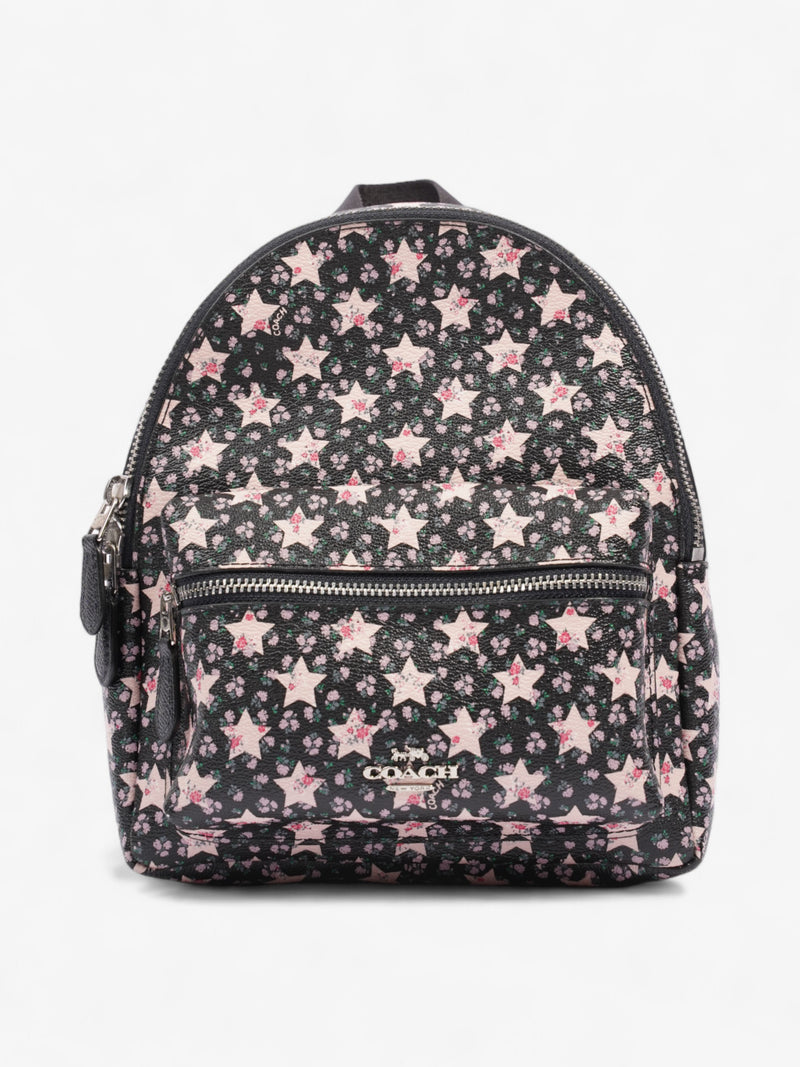  Coach Charlie Pink / Black Coated Canvas Small