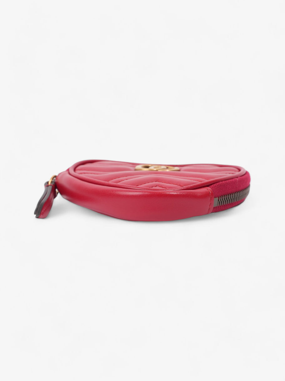 Gucci GG Marmont Heart Purse Red Matelasse Leather Image 5