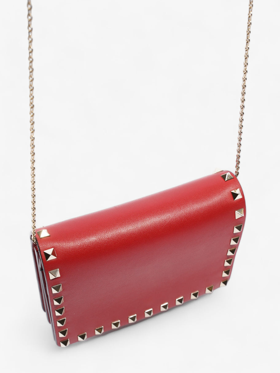 Valentino Rockstud Chain Red Leather Image 7