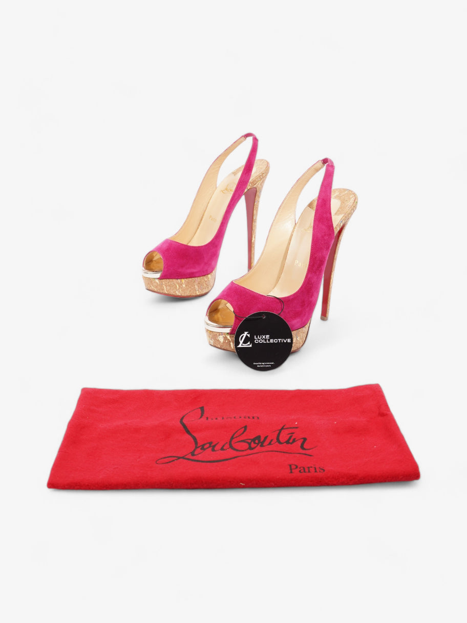 Christian Louboutin Lady Peep  140 Pink Suede EU 41 UK 8 Image 10