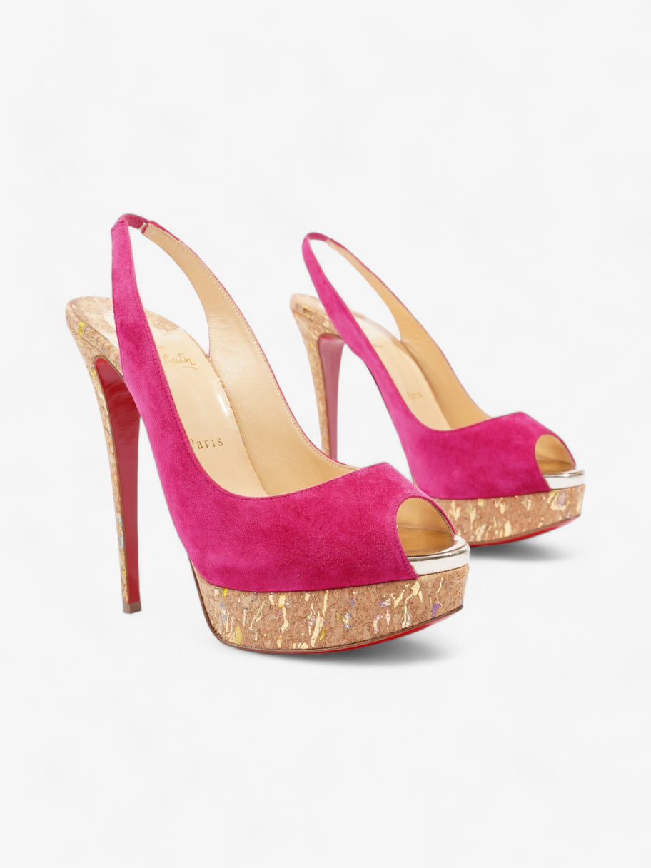 Christian Louboutin Lady Peep  140 Pink Suede EU 41 UK 8 Image 2