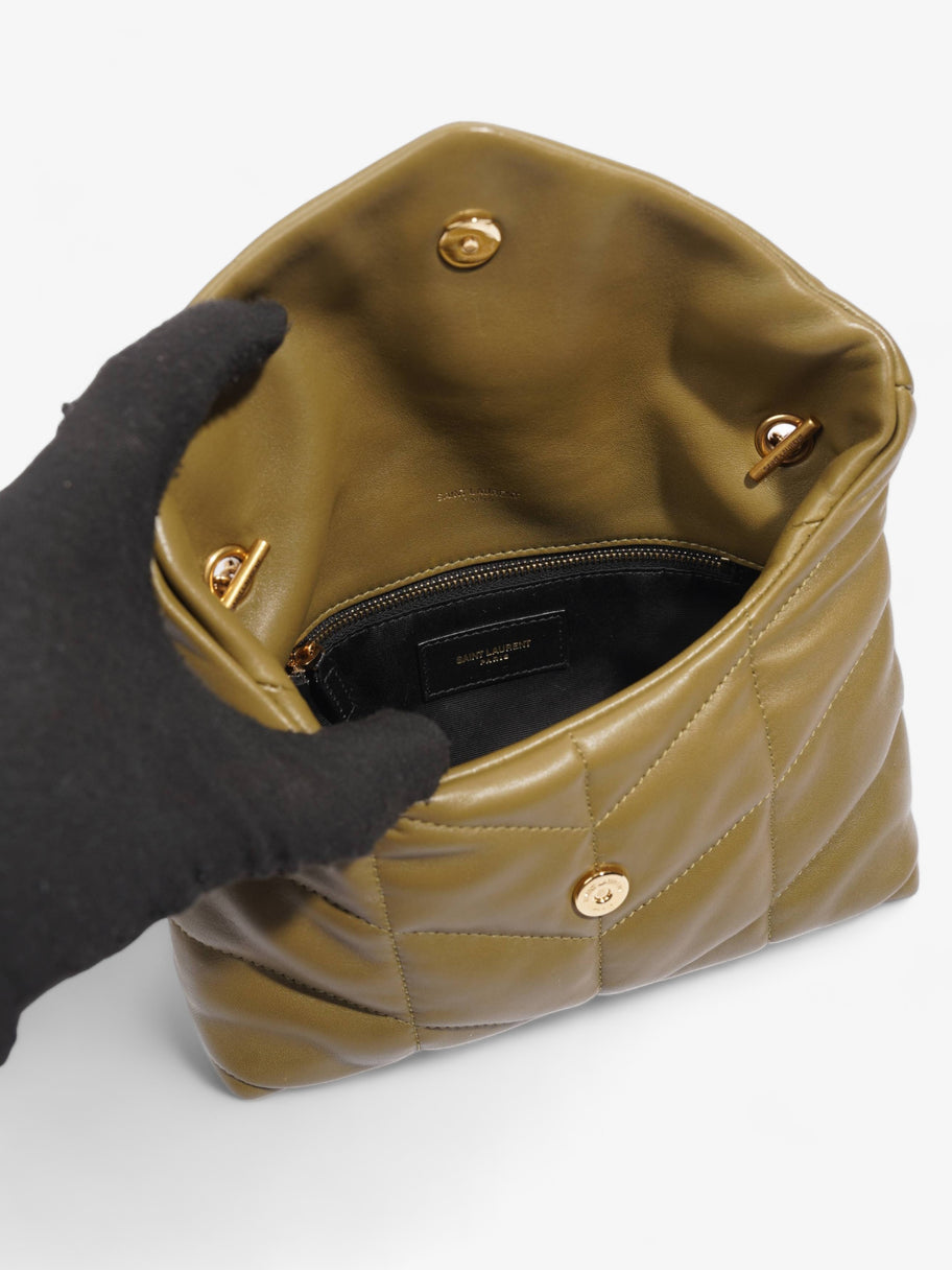 Toy Puffer Khaki Lambskin Leather Image 7