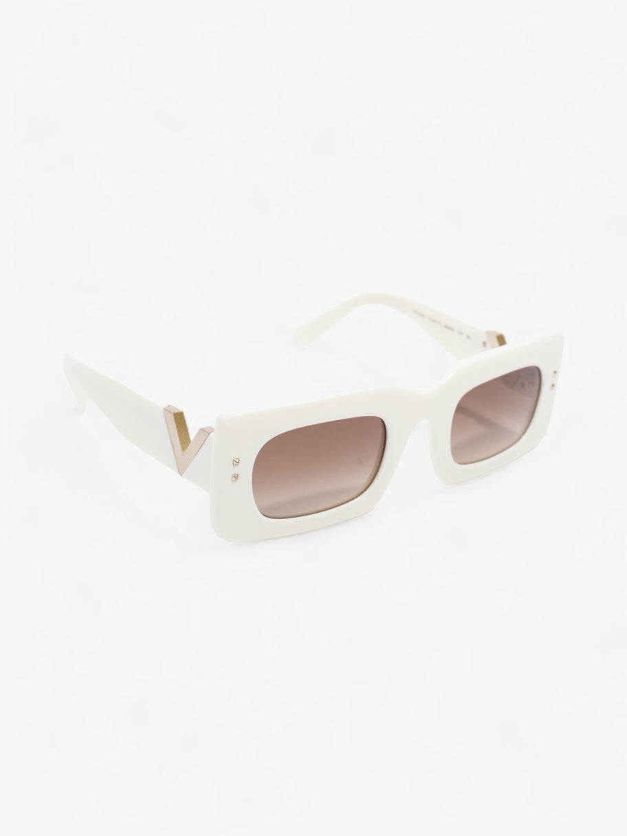 Valentino V Logo Sunglasses White Acetate 140mm Image 5