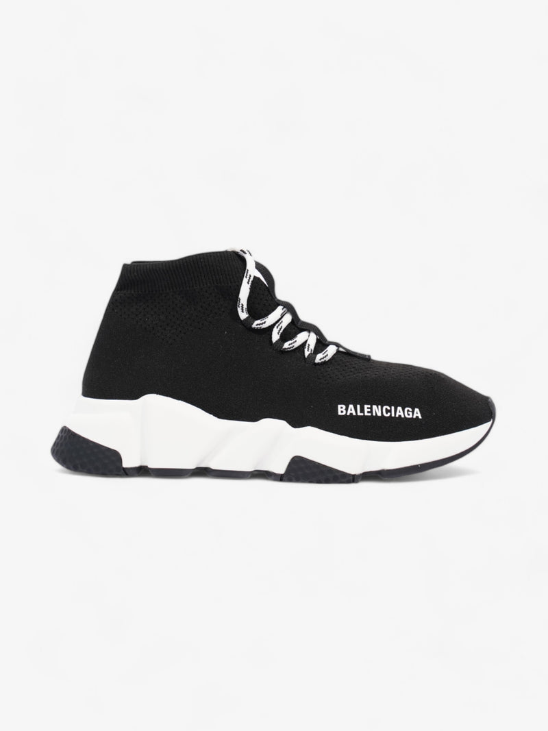  Balenciaga Speed Lace-Up Black / White Knit EU 37 UK 4