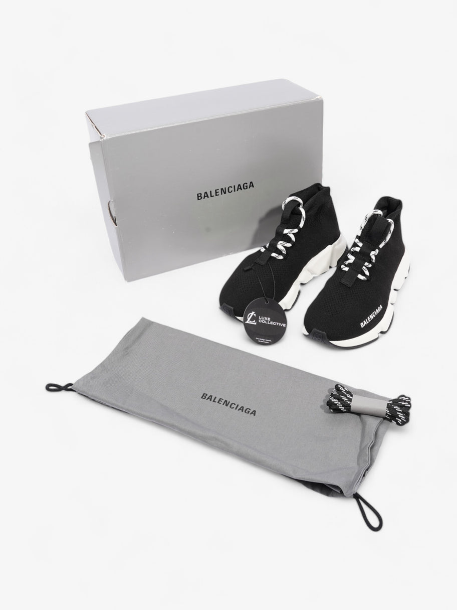 Balenciaga Speed Lace-Up Black / White Knit EU 37 UK 4 Image 8