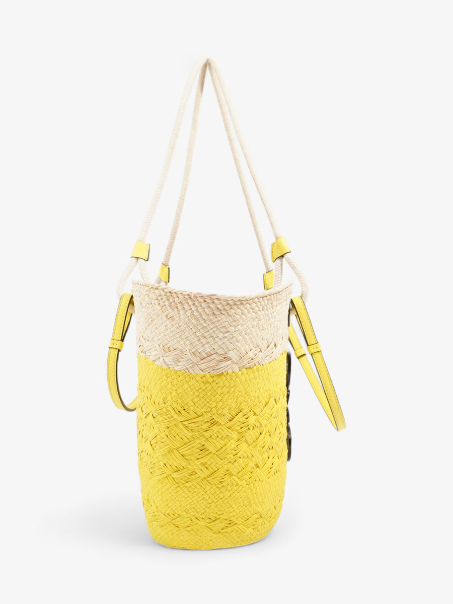 Loewe X Paula's Ibiza Anagram Basket Tote Natural / Yellow Palm Leaves Image 5