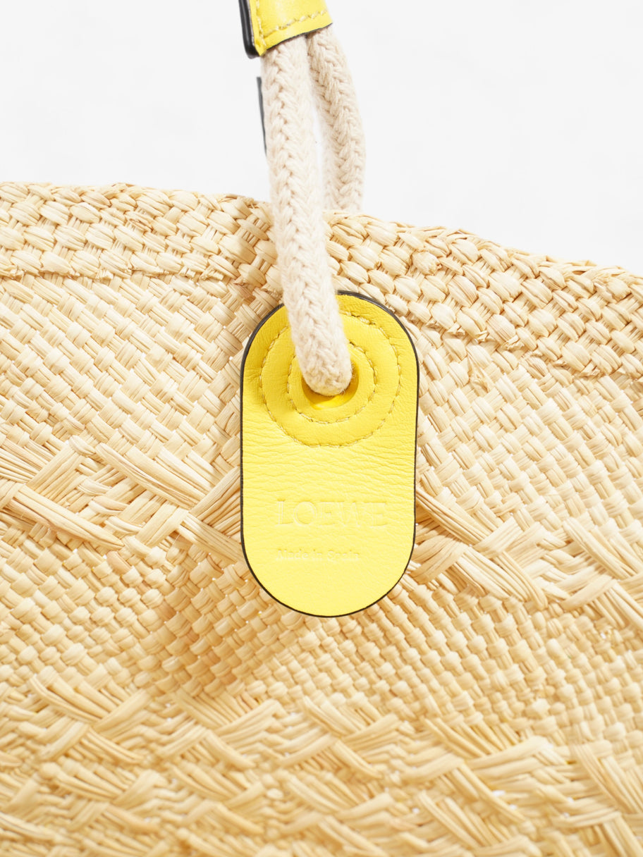 Loewe X Paula's Ibiza Anagram Basket Tote Natural / Yellow Palm Leaves Image 7