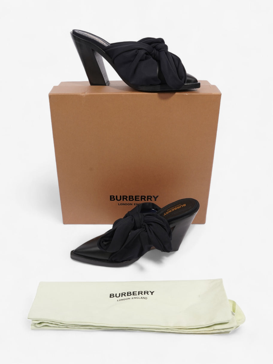 Burberry Tillington Ankle-Wrap Point-Toe Mules 75mm Black Leather EU 37 UK 4 Image 10