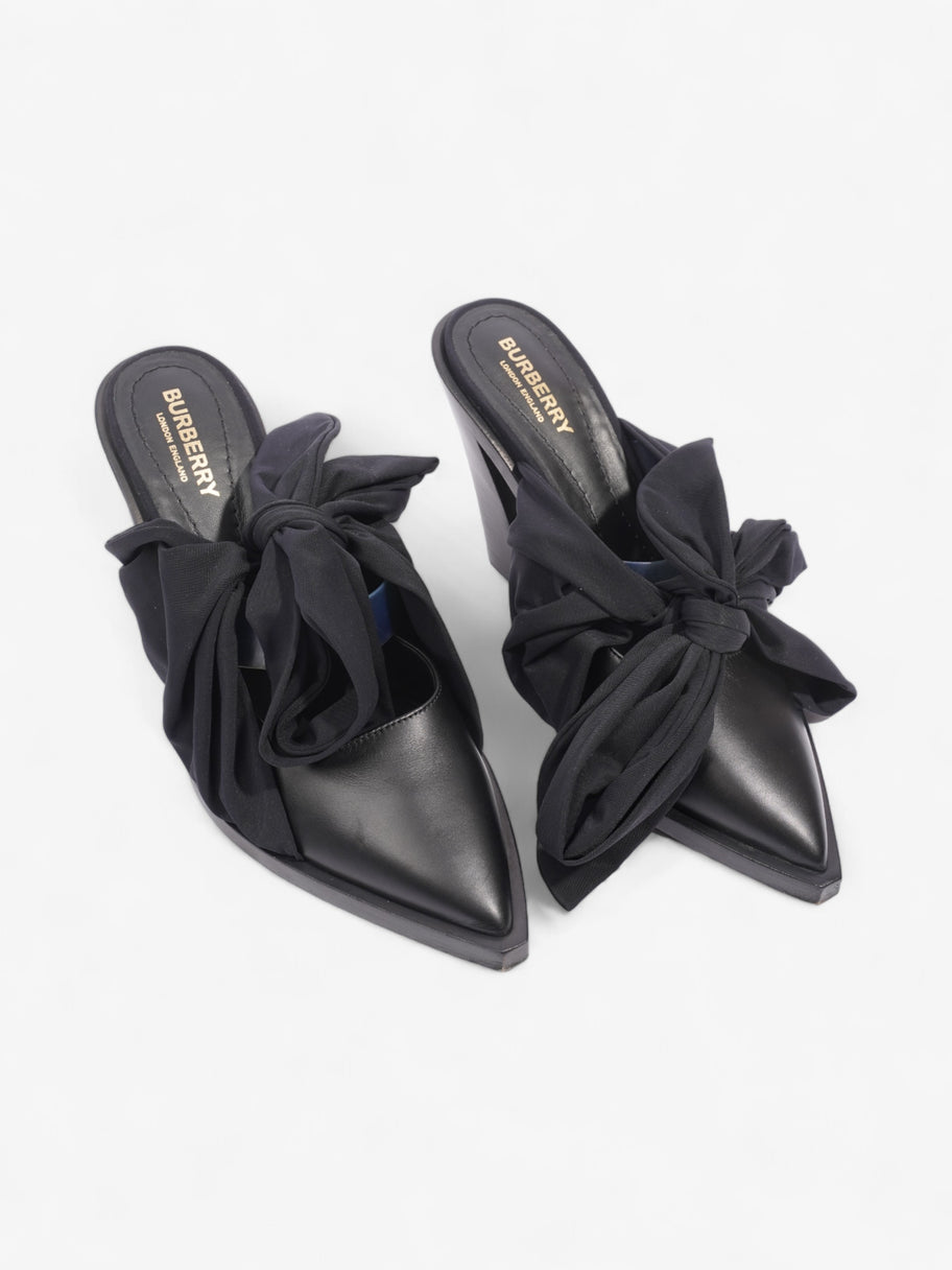 Burberry Tillington Ankle-Wrap Point-Toe Mules 75mm Black Leather EU 37 UK 4 Image 8