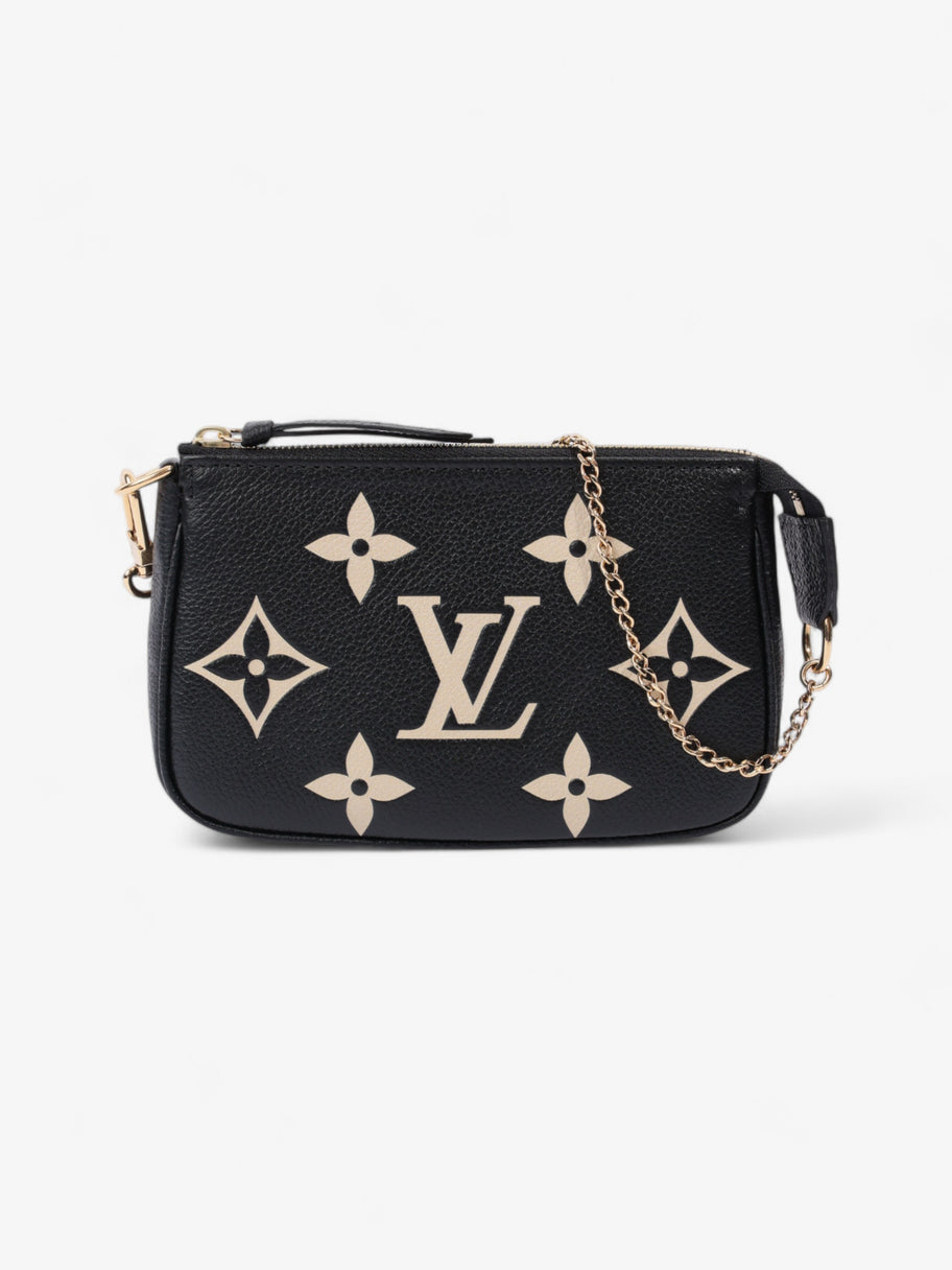 Louis Vuitton Pochette Accessoires Black Monogram / Beige Empreinte Leather Mini Image 1