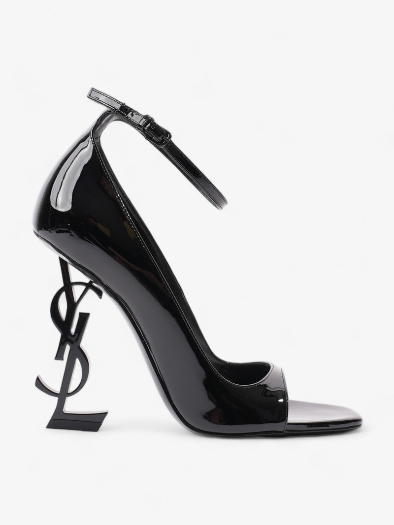  Opyum Open Toe Heels 110mm Black Patent Leather EU 37 UK 4