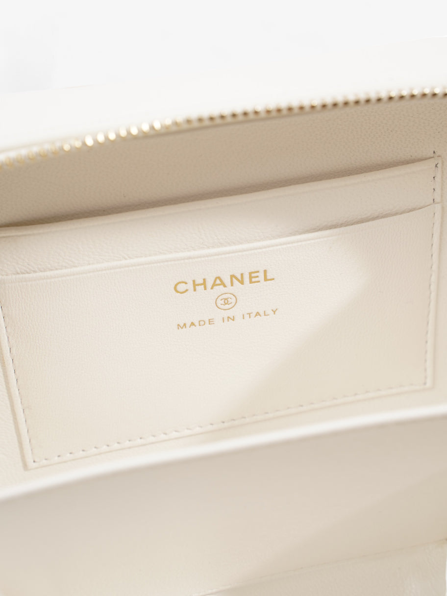 Chanel Vanity Bag White Leather Small Image 8