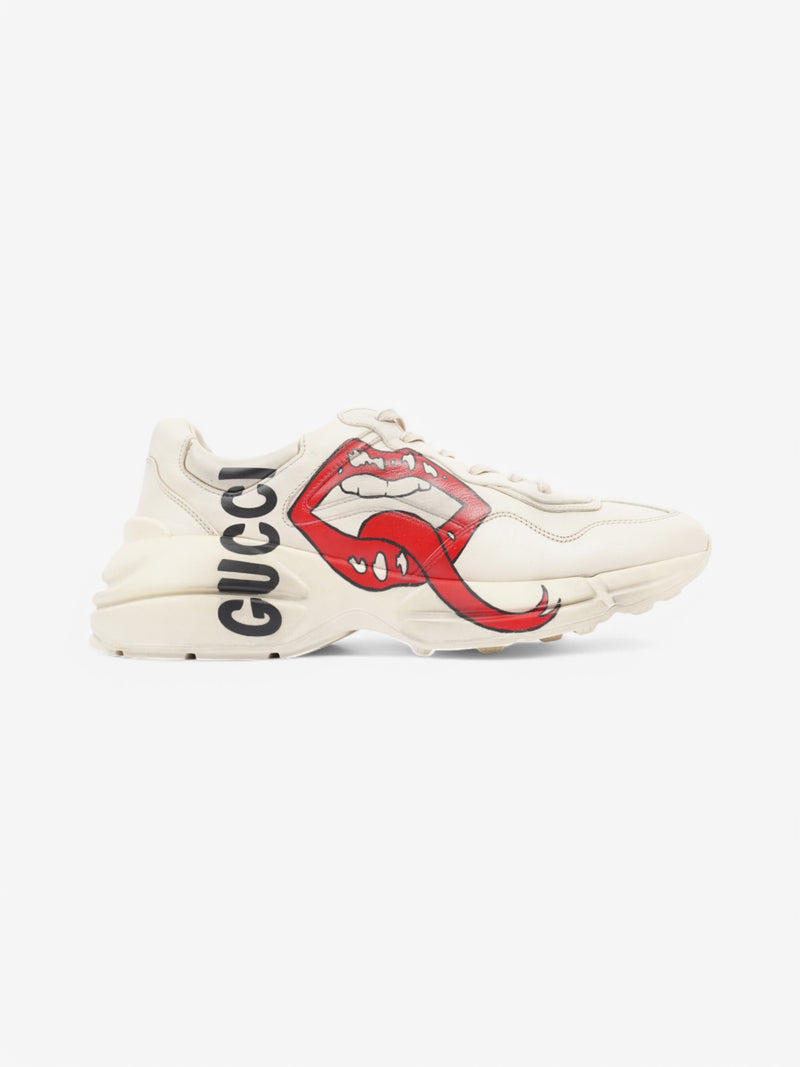  Gucci Rhyton 'Lips' Sneakers Beige / Red / Black Leather EU 44 UK 10