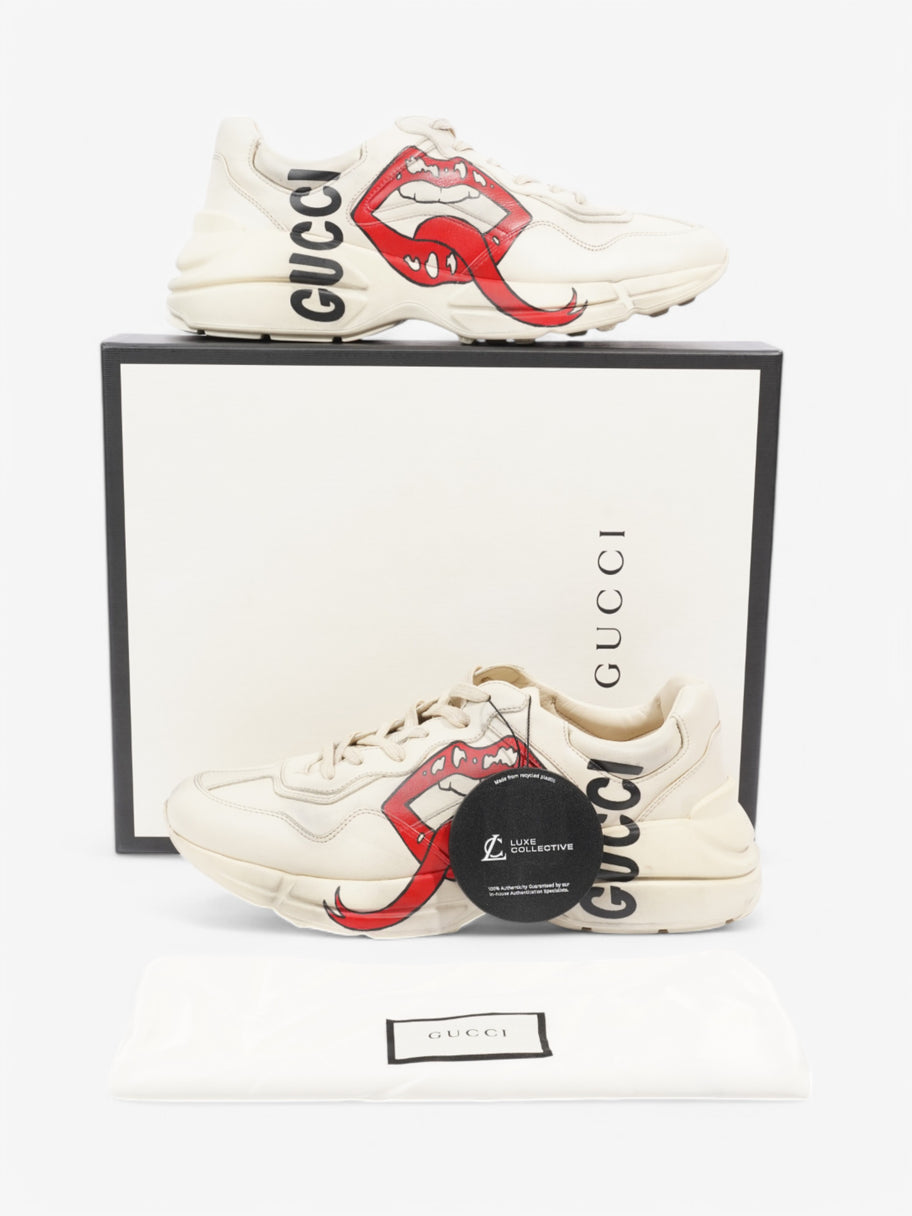 Gucci Rhyton 'Lips' Sneakers Beige / Red / Black Leather EU 44 UK 10 Image 10