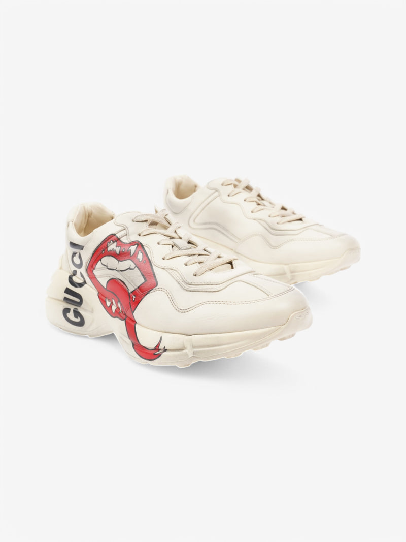  Gucci Rhyton 'Lips' Sneakers Beige / Red / Black Leather EU 44 UK 10