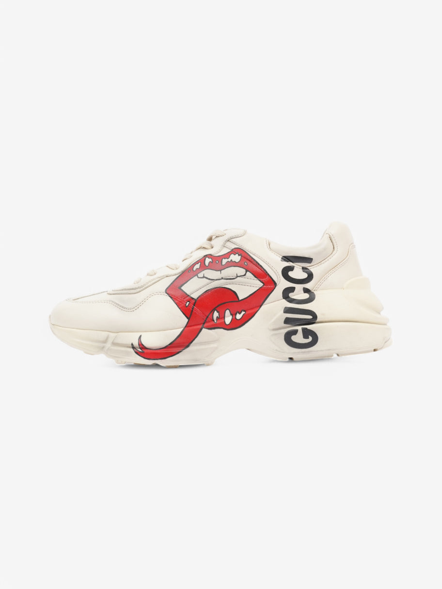 Gucci Rhyton 'Lips' Sneakers Beige / Red / Black Leather EU 44 UK 10 Image 5