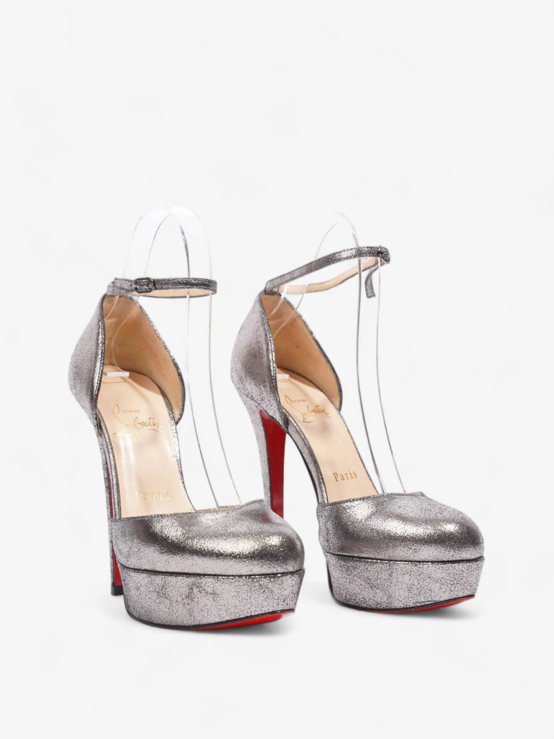  Christian Louboutin Ronda Dina Heels 120 Metallic Leather EU 36 UK 3