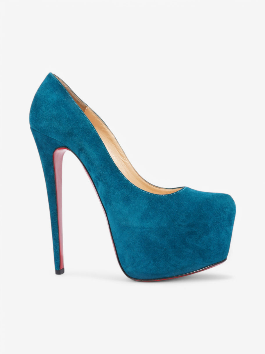 Christian Louboutin Daffodile 160 Dark Turquoise Suede EU 39.5 UK 6.5 Image 1