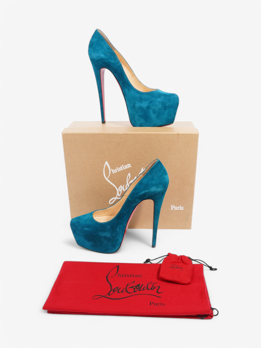 Christian Louboutin Daffodile 160 Dark Turquoise Suede EU 39.5 UK 6.5 Image 8