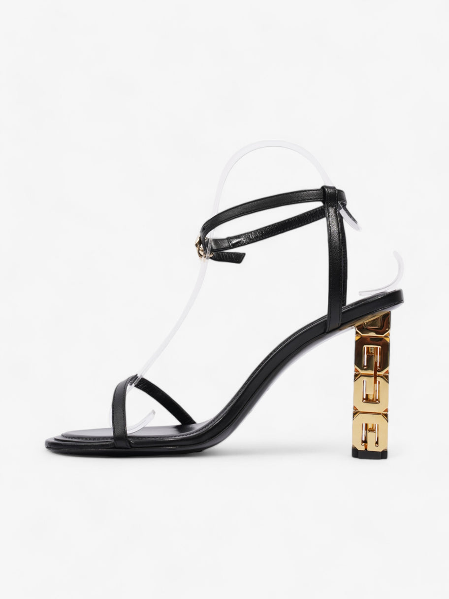 Givenchy G Cube Sandals 85 Black / Gold Leather EU 38 UK 5 Image 3