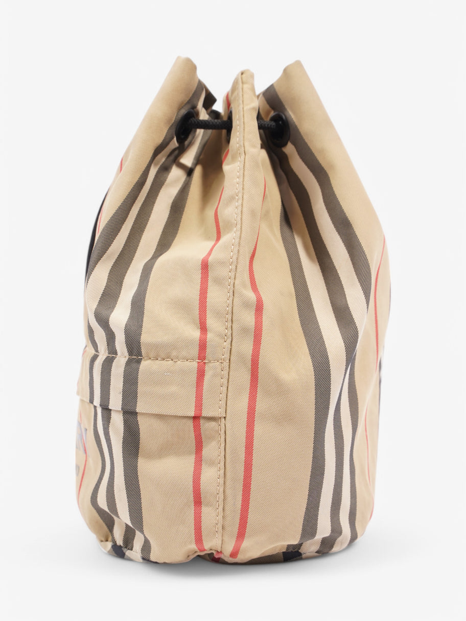 Burberry Icon Stripe Drawcord  Beige  / Black / Red Canvas Image 3