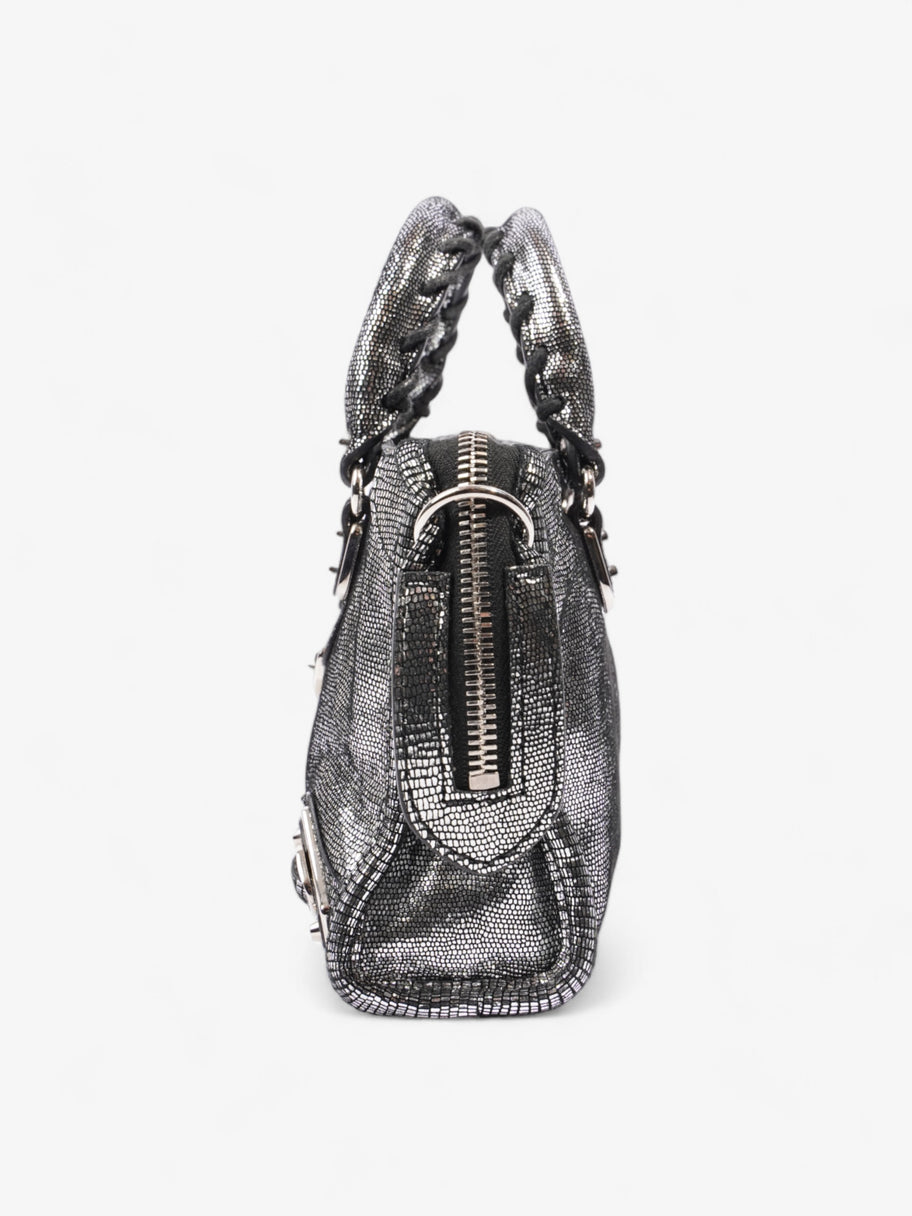 Balenciaga City Bag Silver Calfskin Leather Mini Image 3