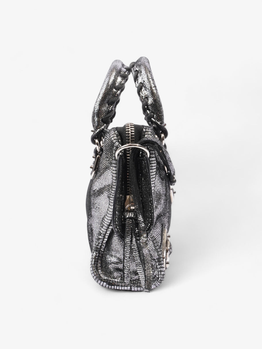 Balenciaga City Bag Silver Calfskin Leather Mini Image 5