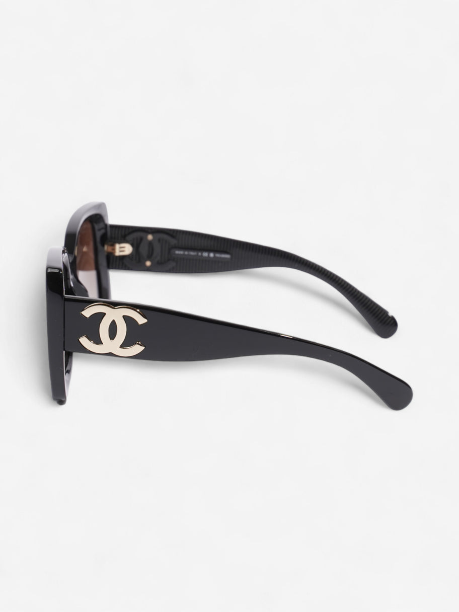 Chanel Oversized Pillow Sunglasses Black Acetate 140mm Image 2