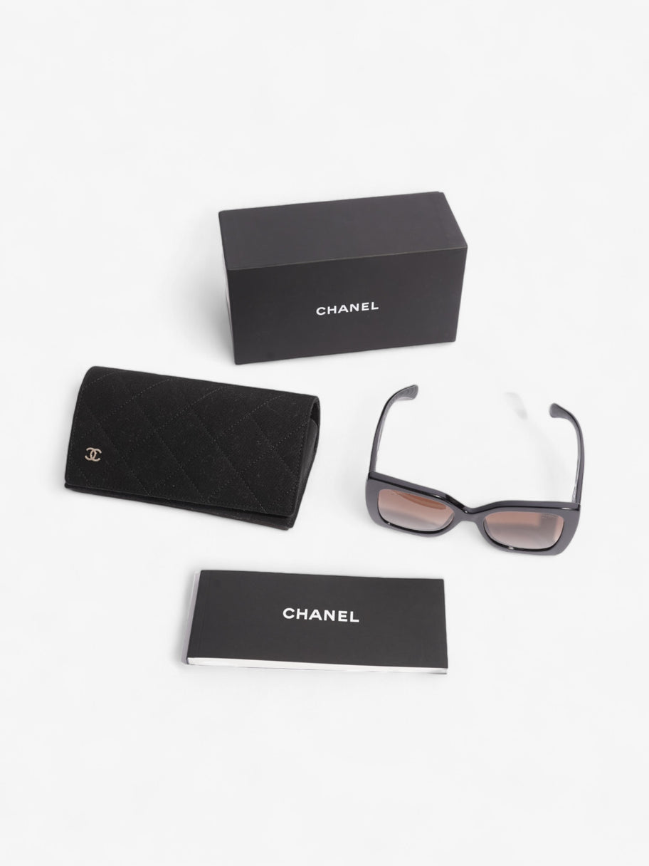 Chanel Oversized Pillow Sunglasses Black Acetate 140mm Image 6