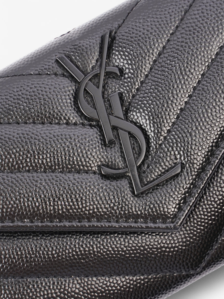 Saint Laurent Envelope Wallet Black Matelasse Leather Image 5