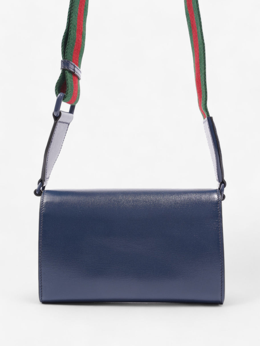 Gucci Horsebit 1955 Blue Calfskin Leather Mini Image 4