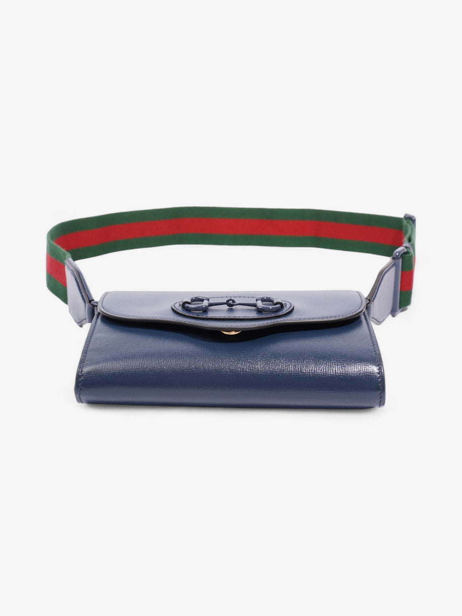 Gucci Horsebit 1955 Blue Calfskin Leather Mini Image 6