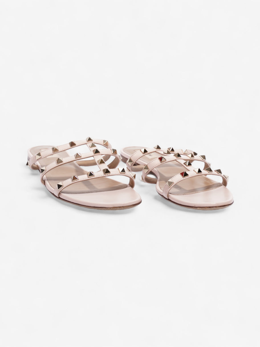 Valentino Rockstud Flat Slide Pink Leather EU 41 UK 8 Image 2