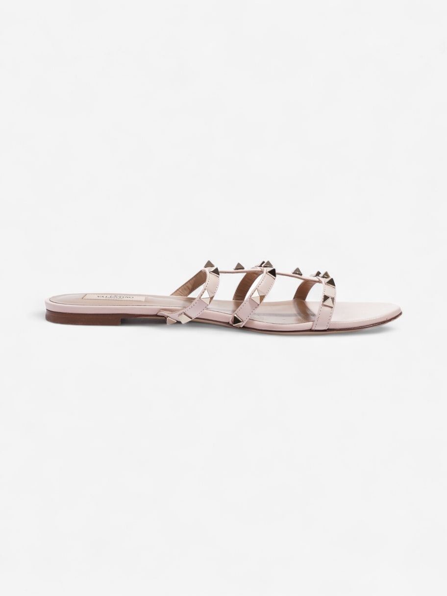 Valentino Rockstud Flat Slide Pink Leather EU 41 UK 8 Image 4