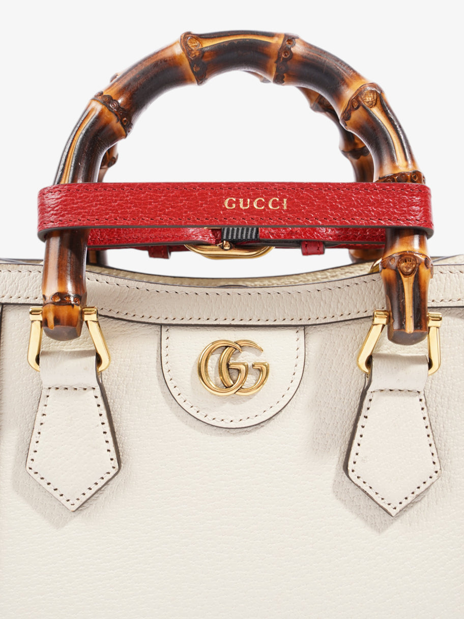 Gucci Diana Mini Tote Cream Leather Image 3