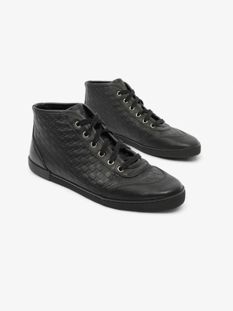 Microguccissima High-tops Black Embossed Leather EU 37 UK 4 Image 2