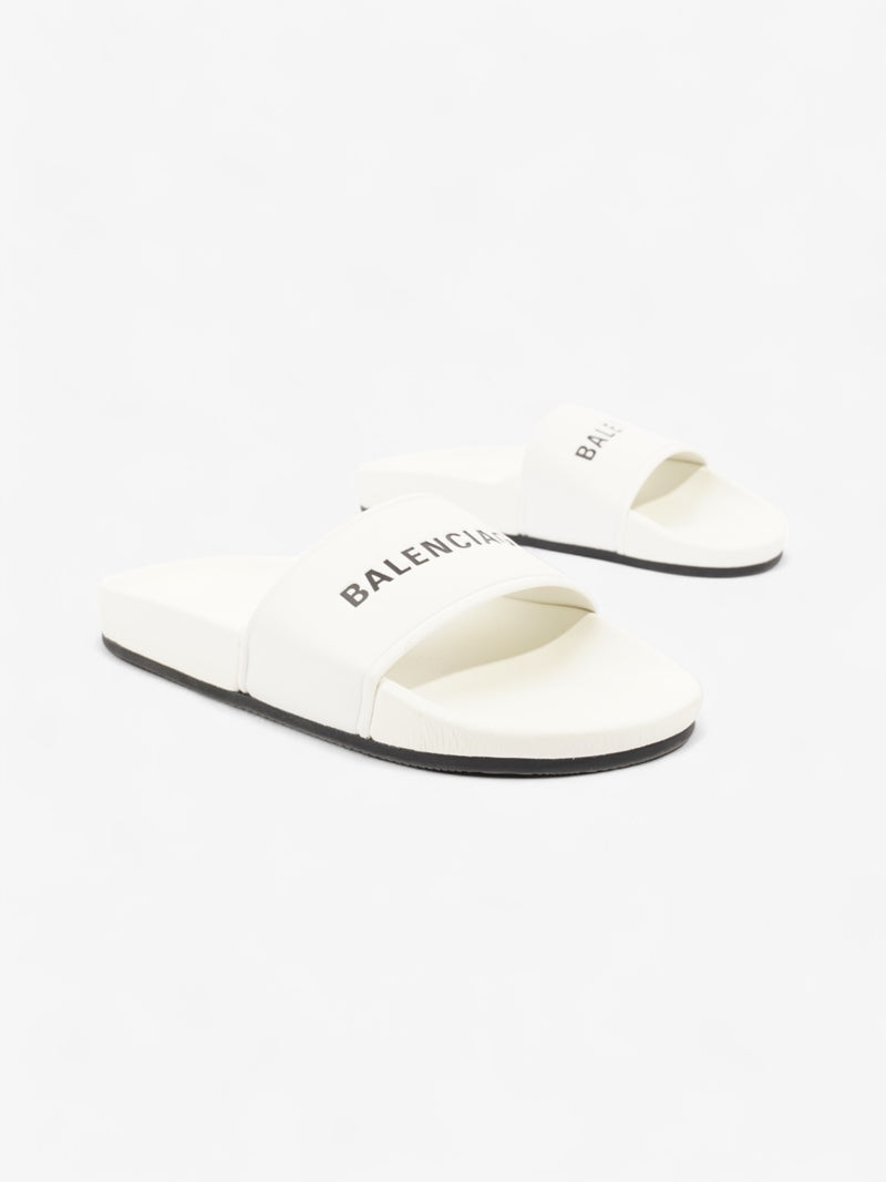  Balenciaga Pool Slides White Rubber EU 38 UK 5